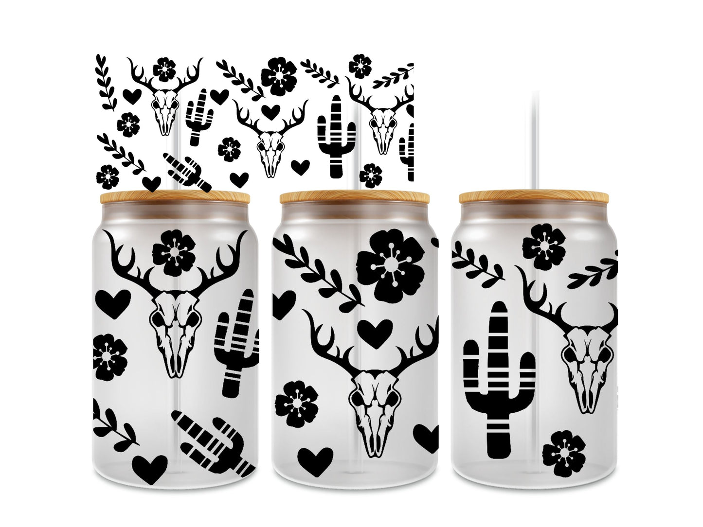 Skulls (black print)