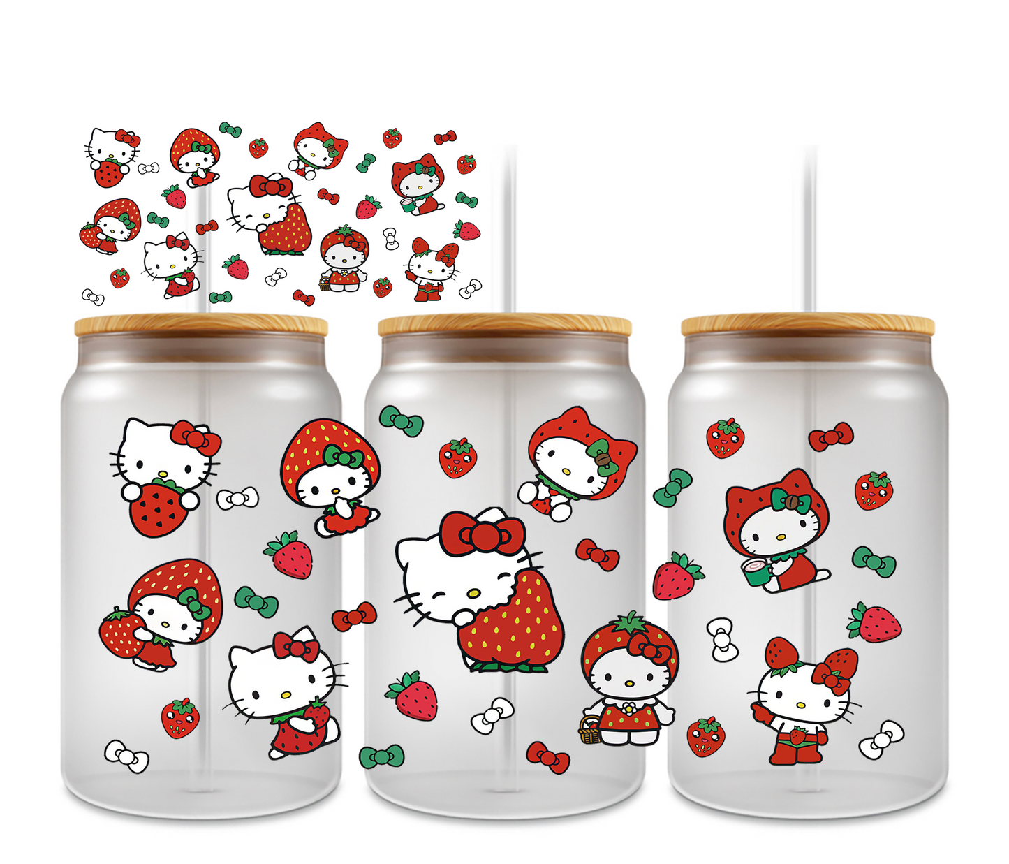 HK & strawberries (2 designs)