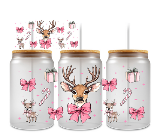 Reindeer & pink bows