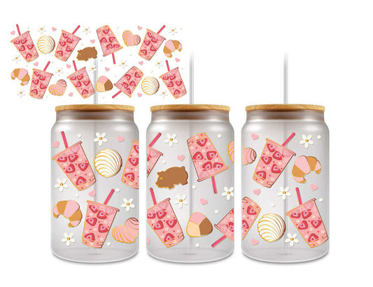 Cups w/fresas & conchas (double-sided)