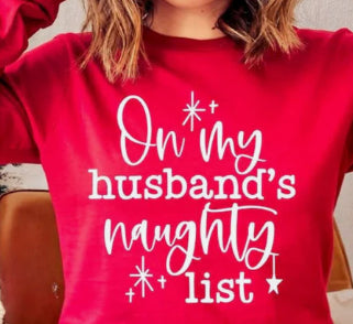 On my husband’s naughty list