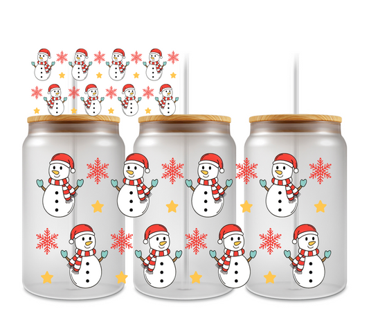 Snowman red/white