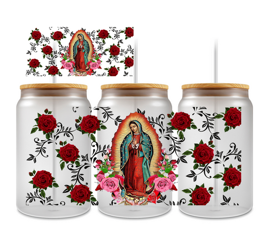 La Virgencita y roses