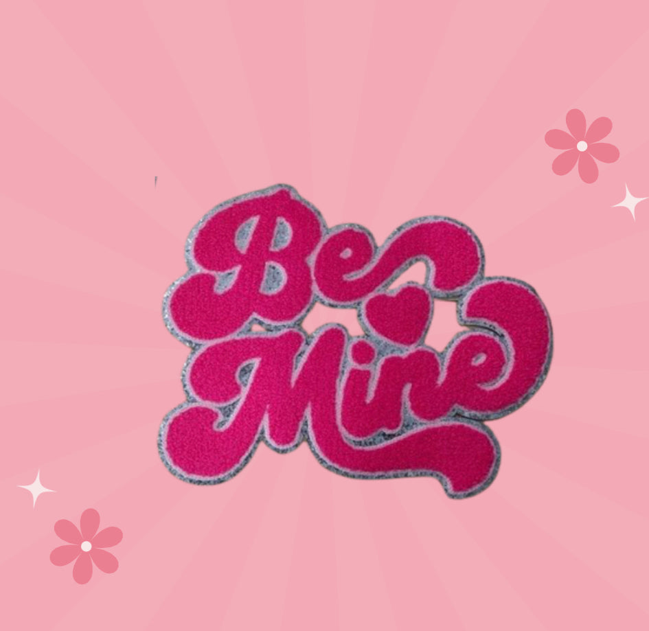 Pink Be Mine Chenille Patch